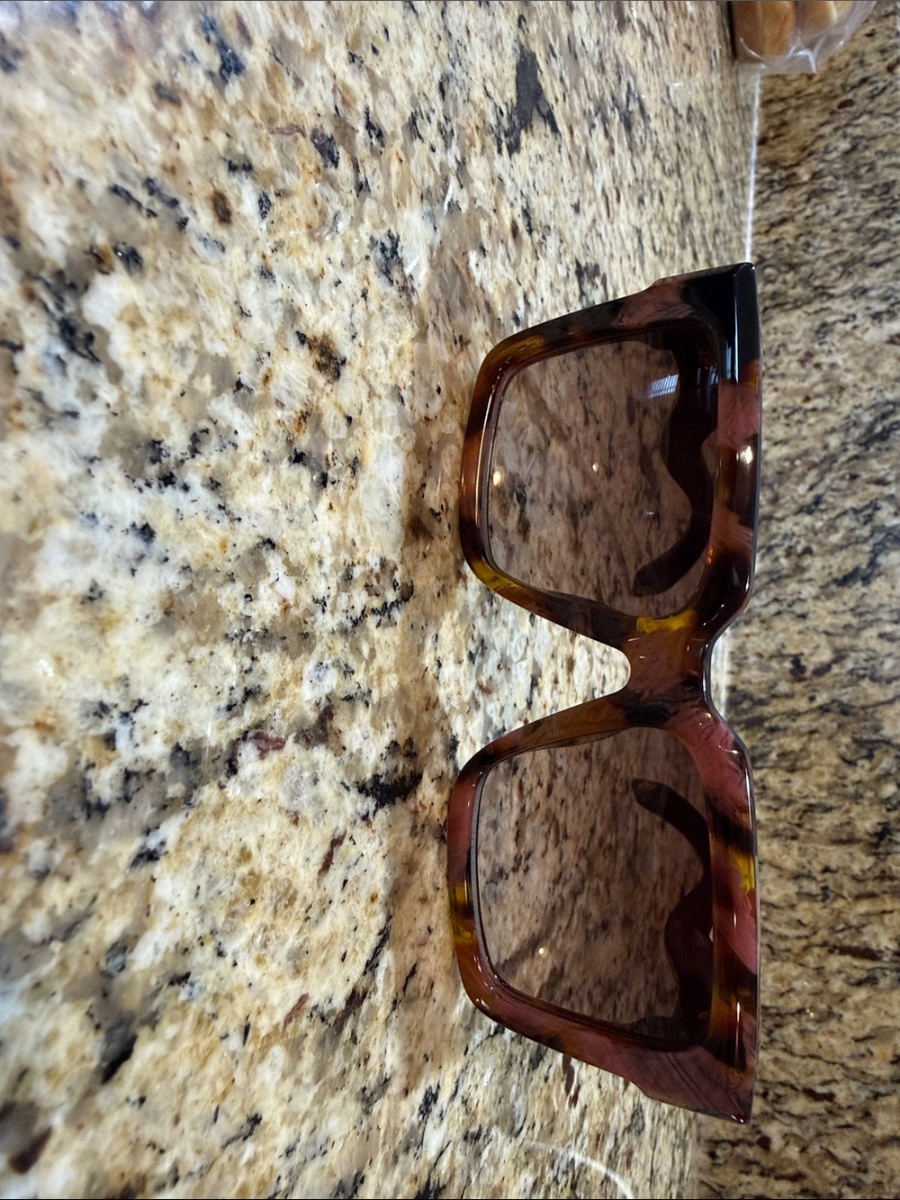 Roberto Cavalli Oversized Tortoiseshell Sunglasses in Brown and Amber